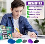 Fidget Toys Adults Sensory Stone: 6 Pack Textured Worry Stone for Autism Kids Ca... - Image 5