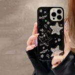for iPhone 13 Case Bling Stars 3D Hearts Diamond Twinkle Star Glitter Y2K Spark ... - Image 3