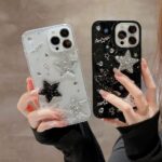 for iPhone 13 Case Bling Stars 3D Hearts Diamond Twinkle Star Glitter Y2K Spark ... - Image 4
