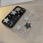 for iPhone 13 Case Bling Stars 3D Hearts Diamond Twinkle Star Glitter Y2K Spark ... - Image 5
