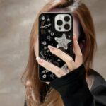 for iPhone 13 Case Bling Stars 3D Hearts Diamond Twinkle Star Glitter Y2K Spark ... - Image 7