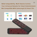 iPazzPort Mini Air Mouse Remote Keyboard with 7-Color Backlight for Android TV B... - Image 4