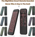 iPazzPort Mini Air Mouse Remote Keyboard with 7-Color Backlight for Android TV B... - Image 8