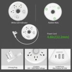 Travel Power Strip, NTONPOWER 3 Outlets 3 USB(1 USB C) Cruise Approved Power Str... - Image 10
