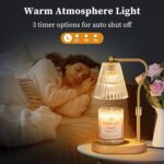 seenlast Candle Warmer Lamp with Timer Dimmer Adjustable Height for New Home Bed... - Image 4