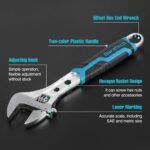 DURATECH 4-Piece Adjustable Wrench Set, 6-inch, 8-inch, 10-inch, 12-inch, 3-in-1... - Image 4
