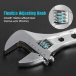 DURATECH 4-Piece Adjustable Wrench Set, 6-inch, 8-inch, 10-inch, 12-inch, 3-in-1... - Image 6