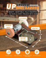 Mini Belt Sander, Electric Small Sander Knife Making Supplies, 7 Adjustable Spee... - Image 3