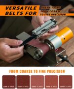 Mini Belt Sander, Electric Small Sander Knife Making Supplies, 7 Adjustable Spee... - Image 5