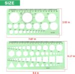 Tamaki Circle Template Measuring Geometry Ruler Geometric Drawings Stencils Rule... - Image 3