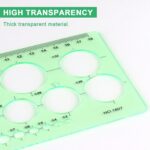 Tamaki Circle Template Measuring Geometry Ruler Geometric Drawings Stencils Rule... - Image 4