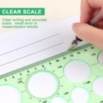 Tamaki Circle Template Measuring Geometry Ruler Geometric Drawings Stencils Rule... - Image 5