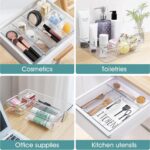 WOWBOX 25 PCS Clear Plastic Drawer Organizer Set, 4 Sizes Desk Drawer Divider Or... - Image 6