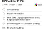 HP DeskJet 2827e Wireless All-in-One Color Inkjet Printer, Scanner, Copier, Best... - Image 3