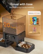 oneisall Automatic Cat Feeder for 2 Cats, 20 Cups/5L Automatic Cat Food Dispense... - Image 5