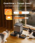 oneisall Automatic Cat Feeder for 2 Cats, 20 Cups/5L Automatic Cat Food Dispense... - Image 8