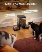 oneisall Automatic Cat Feeder for 2 Cats, 20 Cups/5L Automatic Cat Food Dispense... - Image 9