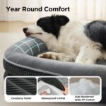 Bedsure Orthopedic Dog Beds Large Sized Dog - 360° Oval Bolster Large Dogs Bed f... - Image 9