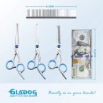 GLADOG Professional 5 in 1 Dog Grooming Scissors Set with Safety Round Tips, Sha... - Image 4