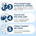 Clean Skin Club Clean Towels XL®, 100% USDA Biobased Face Towel, Disposable Face... - Image 7