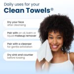 Clean Skin Club Clean Towels XL®, 100% USDA Biobased Face Towel, Disposable Face... - Image 10