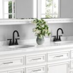 Bathroom Faucets for Sink 3 Hole, Hurran 4 inch Matte Black with Pop-up Drain an... - Image 8