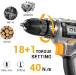 Power Drill Cordless: DEKOPRO Cordless Drill 20V Electric Power Drills Set Tool ... - Image 4