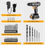 Power Drill Cordless: DEKOPRO Cordless Drill 20V Electric Power Drills Set Tool ... - Image 8