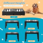 Niubya Elevated Dog Bowls with 2 Stainless Steel Dog Food Bowls, Raised Dog Bowl... - Image 3