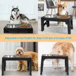 Niubya Elevated Dog Bowls with 2 Stainless Steel Dog Food Bowls, Raised Dog Bowl... - Image 5