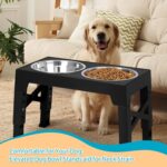 Niubya Elevated Dog Bowls with 2 Stainless Steel Dog Food Bowls, Raised Dog Bowl... - Image 8