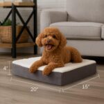 Orthopedic Dog Bed - 2-Layer Memory Foam Crate Mat with Machine Washable Sherpa ... - Image 3