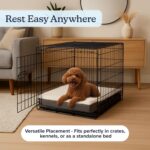 Orthopedic Dog Bed - 2-Layer Memory Foam Crate Mat with Machine Washable Sherpa ... - Image 7