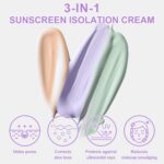 3 in 1 Color Correcting Serum, SPF Primer for Face Before Makeup, Sunscreen One ... - Image 3