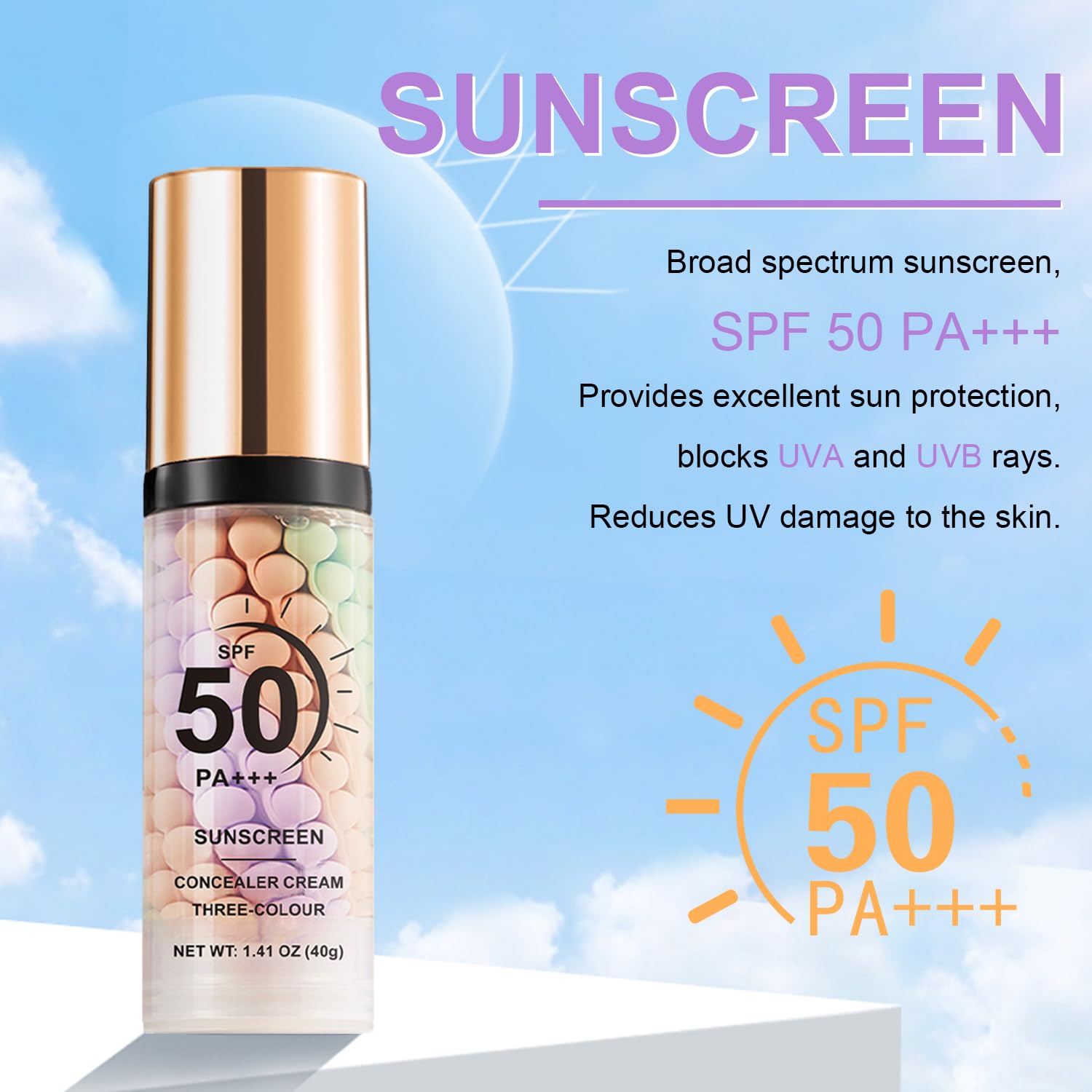 3 in 1 Color Correcting Serum, SPF Primer for Face Before Makeup, Sunscreen One ... - Image 4