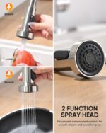 Kitchen Faucets, Brushed Nickel Kitchen Sink Faucet with Pull Down Sprayer Singl... - Image 7