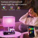 Smart RGB Dimmable Table Lamp Work with Alexa&APP&Remote Control, Bedside Desk L... - Image 5