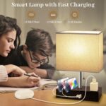 Smart RGB Dimmable Table Lamp Work with Alexa&APP&Remote Control, Bedside Desk L... - Image 7
