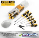 Amartisan 10-Piece Magnetic Screwdrivers Set, 5 Phillips and 5 Slotted Tips Prof... - Image 5