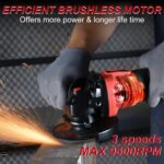 AOBEN Cordless Angle Grinder 4-1/2 inch, 21V Battery Grinder Kit, Power Electric... - Image 3