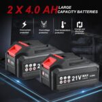 AOBEN Cordless Angle Grinder 4-1/2 inch, 21V Battery Grinder Kit, Power Electric... - Image 5