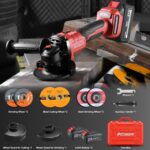 AOBEN Cordless Angle Grinder 4-1/2 inch, 21V Battery Grinder Kit, Power Electric... - Image 8