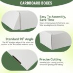 12"x9"x3" Shipping Boxes Set of 5, White Corrugated Cardboard Box Literature Mai... - Image 3