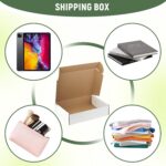 12"x9"x3" Shipping Boxes Set of 5, White Corrugated Cardboard Box Literature Mai... - Image 5
