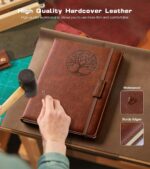 Lined Journal Notebook for Women Men,256 Thick Pages,A5 Hardcover Vintage Leathe... - Image 4