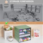Desk Storage Organizer with 9 Drawers, 4 Tiers Stackable Desktop Craft Storage D... - Image 7