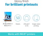 HP Everyday Photo Paper, Glossy, 8.5x11 in, 50 sheets (Q8723A) - Image 4