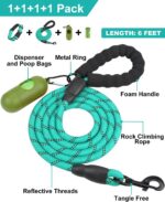 Dynmeow Reflective Dog Collar and Leash Set, 6FT Strong Climbing Rope Leash with... - Image 4
