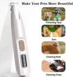 Electric Paw Trimmer for Dogs & Cats - Quiet Rechargeable Clipper with LED Light... - Image 3