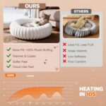 Donut Pet Bed for Indoor Cats and Small Dogs, Self-Heating Dog Bed with Non-Slip... - Image 3